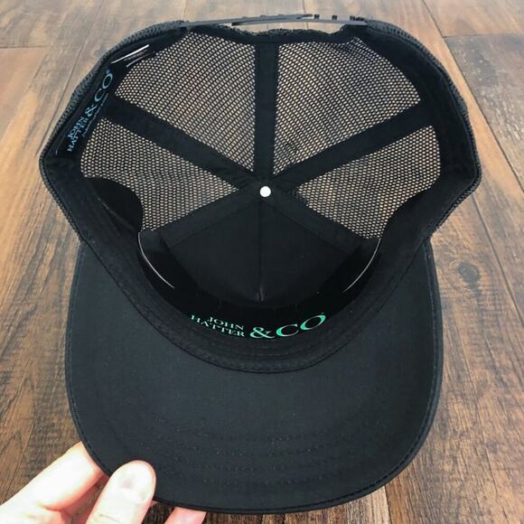 John Hatter & Co No Pain No Gain Hat Rubber Edition Snap Back One Size Black - Picture 7 of 10